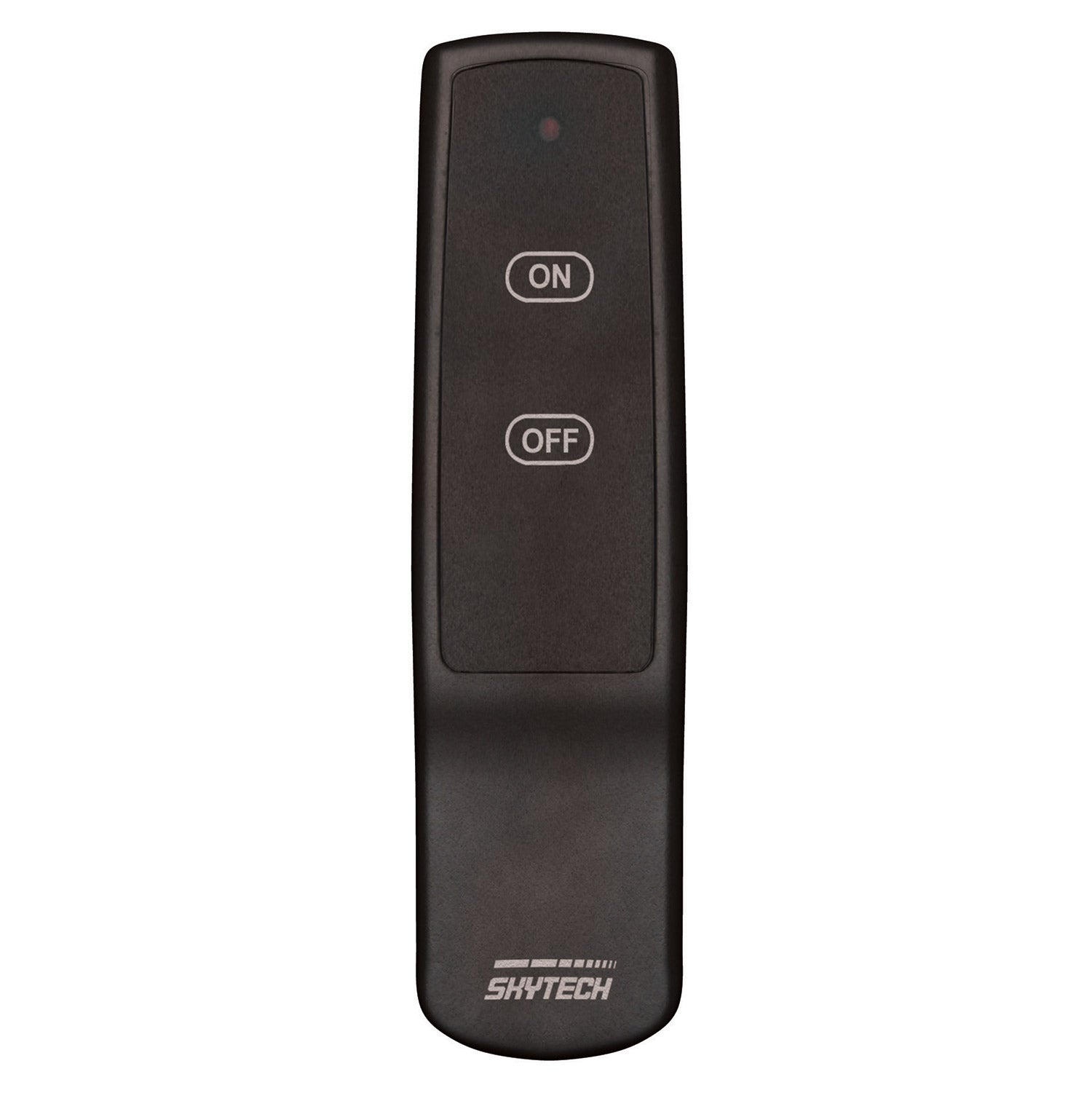 Black on/off fireplace remote control with ON and OFF buttons