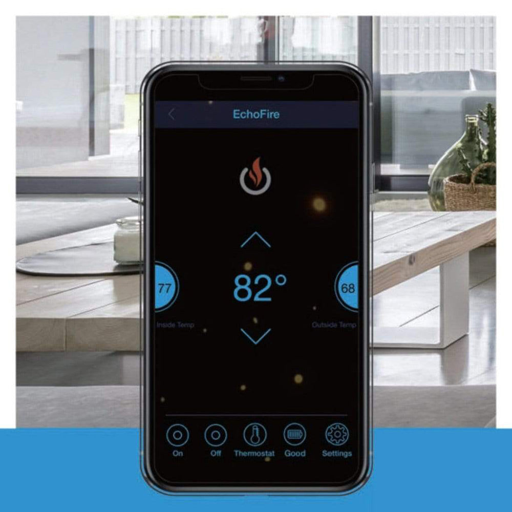iFlame EchoFire Wireless Wall Mounted ON/OFF Fireplace Switch with Bluetooth Receiver