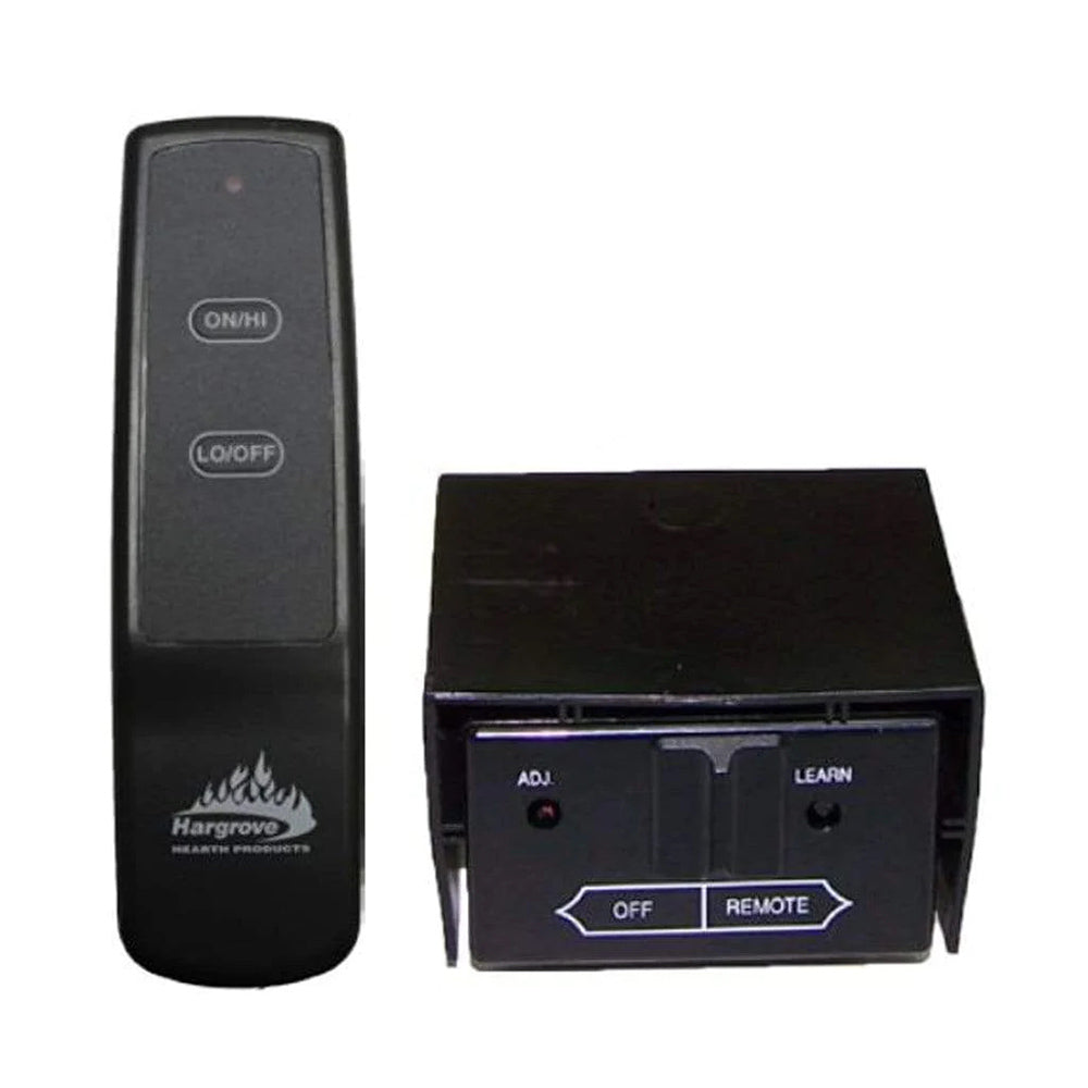 Remote control and receiver module with ON/OFF and REMOTE buttons
