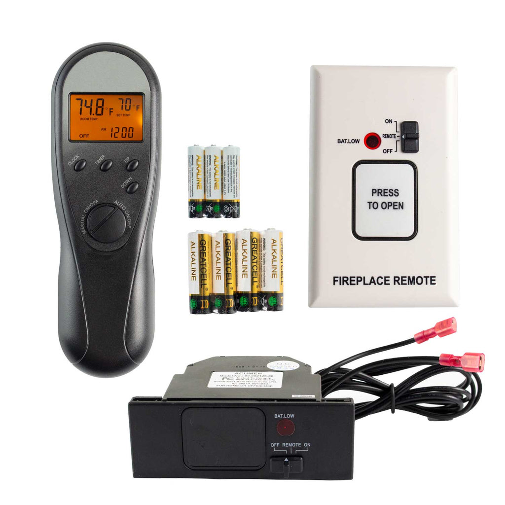 Acumen Timer/Thermostat Fireplace Remote Control without Heat Shield
