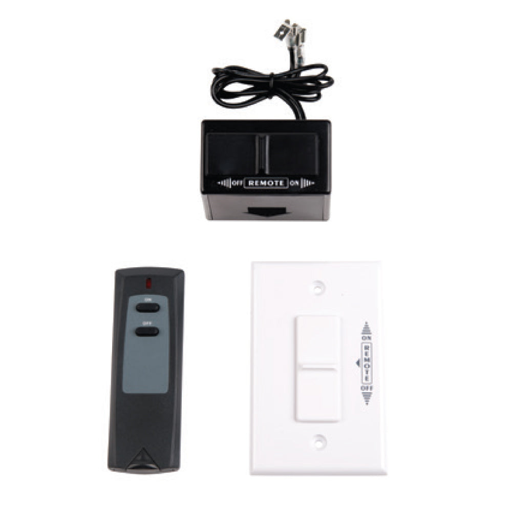 Superior Fireplace Remote Control with On/Off Controls & Receiver with White Wall Plate