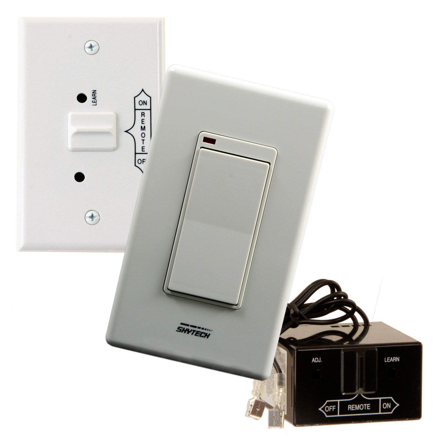 Wireless fireplace remote control with ON/OFF rocker and instruction labels