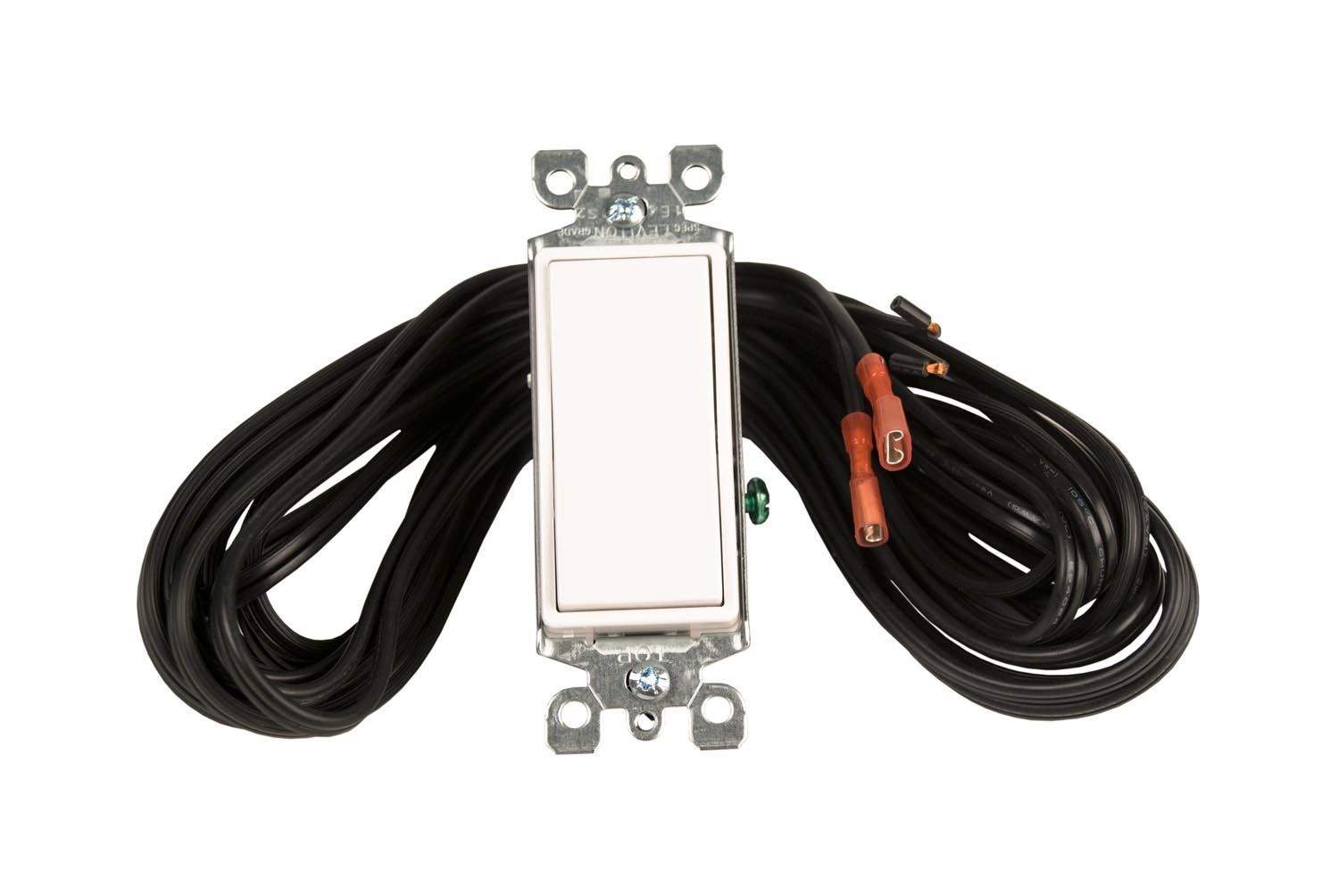 Real Fyre Low Voltage ON/OFF Wall Switch with Cover and Wiring